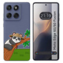 Funda Silicona Transparente para Motorola Edge 60 / 60 Fusion 5G diseño Panda Dibujos