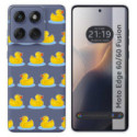 Funda Silicona Transparente para Motorola Edge 60 / 60 Fusion 5G diseño Pato Dibujos