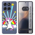 Funda Silicona Transparente para Motorola Edge 60 / 60 Fusion 5G diseño Unicornio Dibujos