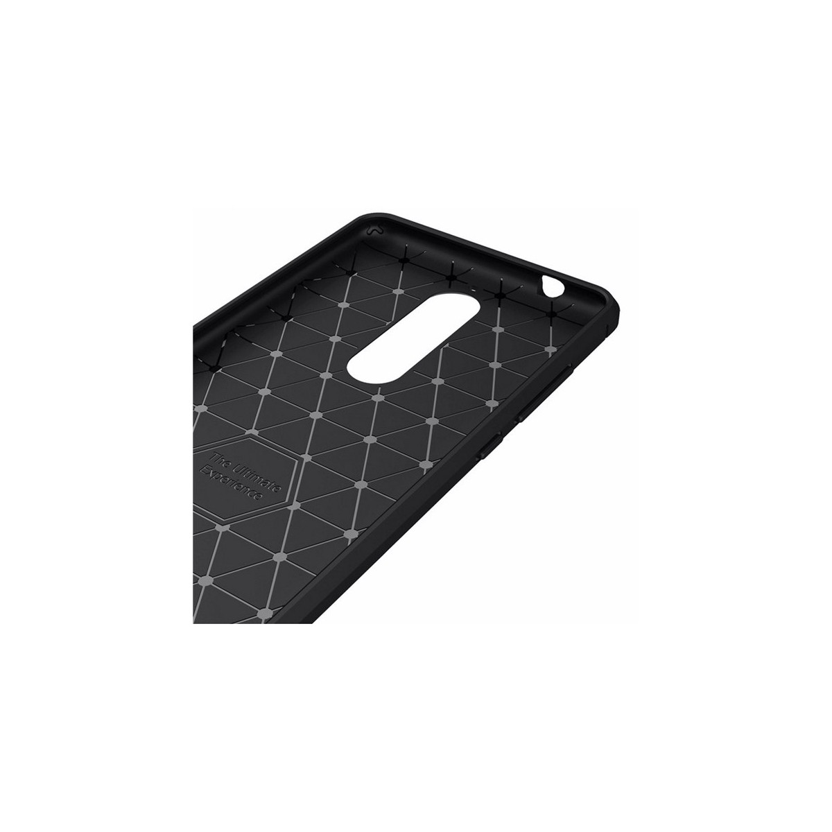 Funda Gel Tpu Tipo Carbon Negra para Nokia 5.1