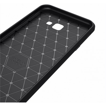 Funda Gel Tpu Tipo Carbon Negra para Samsung Galaxy J4+ Plus