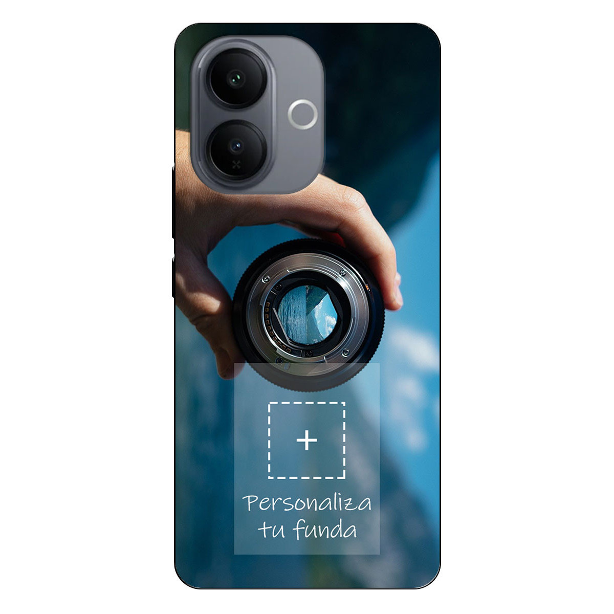 Personaliza tu Funda Silicona Gel Tpu Negra con tu Fotografia para Vivo V60 Lite 5G Dibujo Personalizada