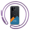 Personaliza tu Funda Colgante Transparente para Oneplus 15 5G con Cordon Morado Dibujo Personalizada