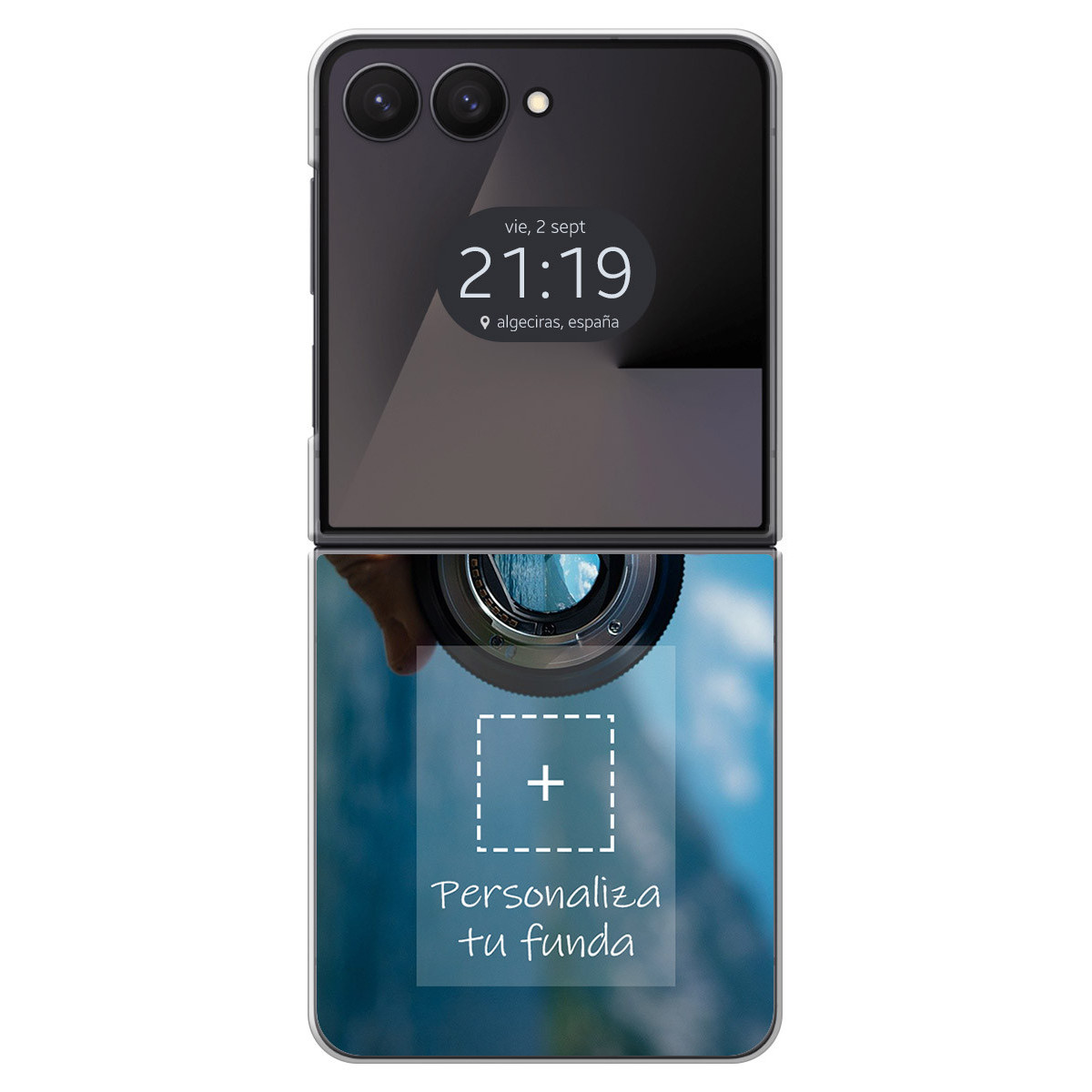 Personaliza tu Funda Silicona AntiGolpes Transparente con tu Fotografía para Samsung Galaxy Z Flip 7 5G Dibujo Personalizada