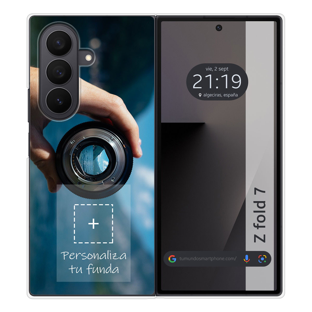 Personaliza tu Funda Silicona AntiGolpes Transparente con tu Fotografía para Samsung Galaxy Z Fold 7 5G Dibujo Personalizada