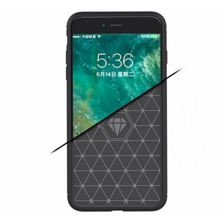 Funda Gel Tpu Tipo Carbon Negra para Xiaomi Mi 8 Lite