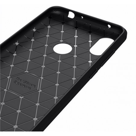 Funda Gel Tpu Tipo Carbon Negra para Xiaomi Redmi Note 6 Pro