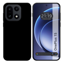Funda Silicona Gel TPU Negra para Oneplus 15 5G