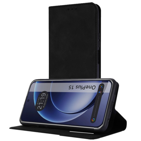 Funda Libro de Polipiel con tarjetero para Oneplus 15 5G color Negra