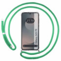 Funda Colgante Transparente para Samsung Galaxy S25 FE 5G con Cordon Verde Agua
