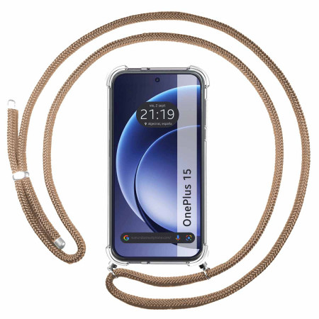 Funda Colgante Transparente para Oneplus 15 5G con Cordon Camel