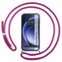 Funda Colgante Transparente para Oneplus 15 5G con Cordon Rosa Fucsia