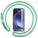 Funda Colgante Transparente para Oneplus 15 5G con Cordon Verde Agua