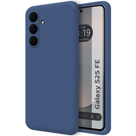 Funda Silicona Líquida Ultra Suave para Samsung Galaxy S25 FE 5G color Azul