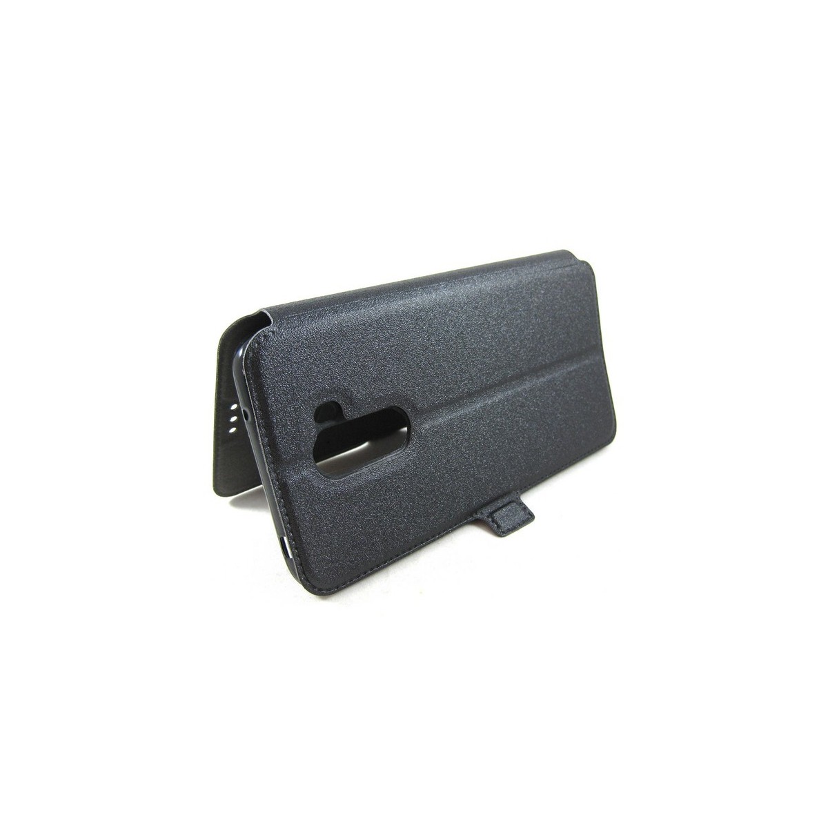 Funda Soporte Piel Negra para Xiaomi Pocophone F1 Flip Libro