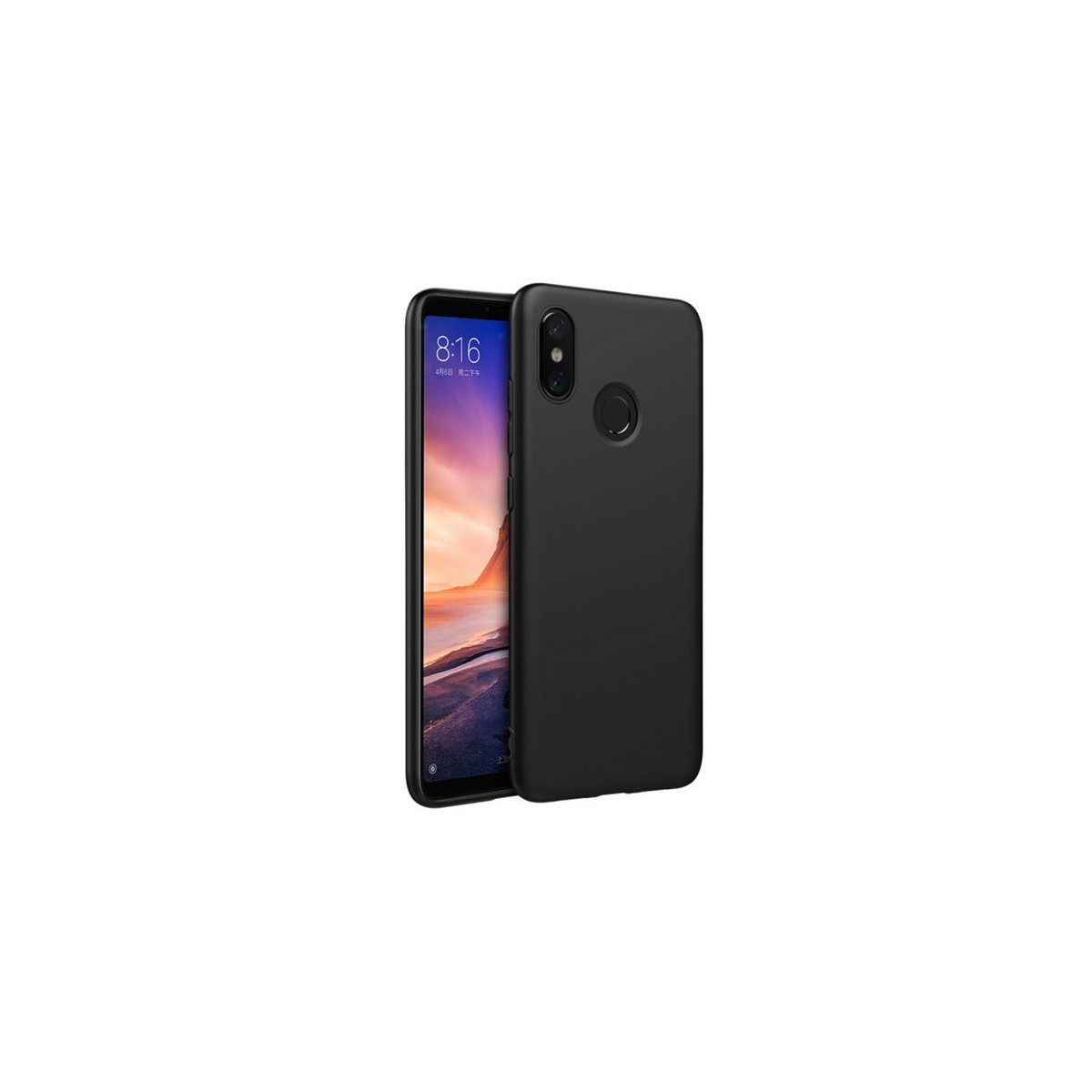Funda Gel Tpu Tipo Mate Negra para Xiaomi Mi Max 3