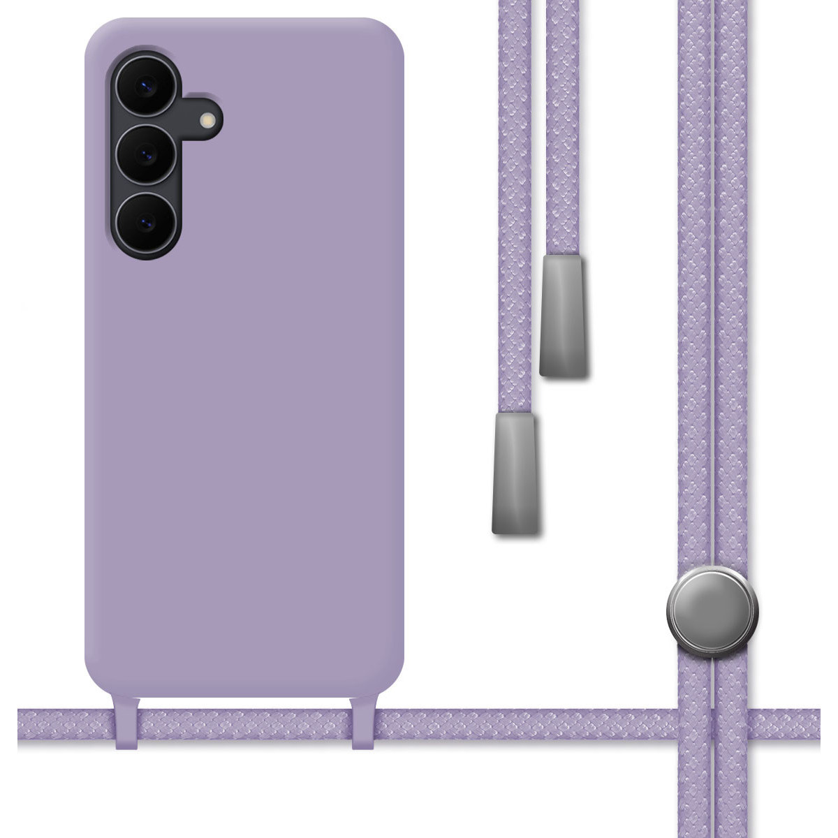 Funda Silicona Líquida con Cordón para Samsung...