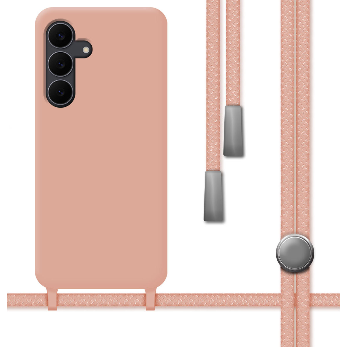 Funda Silicona Líquida con Cordón para Samsung...