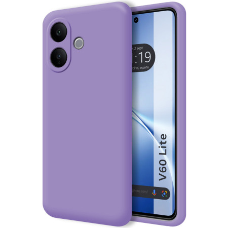 Funda Silicona Líquida Ultra Suave para Vivo V60 Lite 5G color Morada