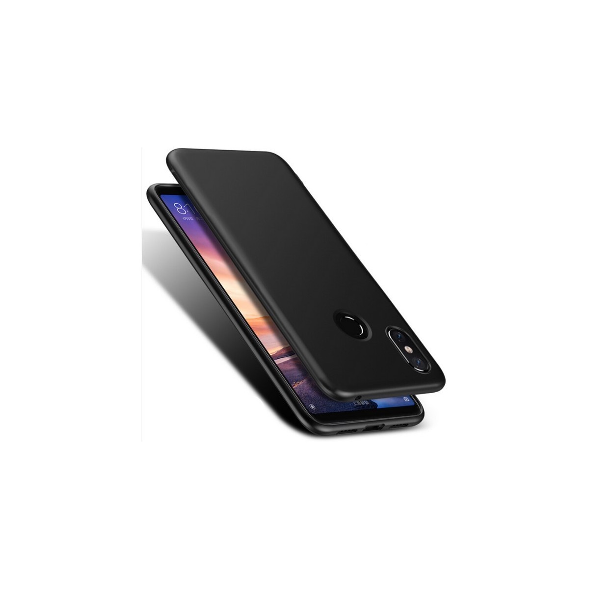 Funda Gel Tpu Tipo Mate Negra para Xiaomi Mi Max 3