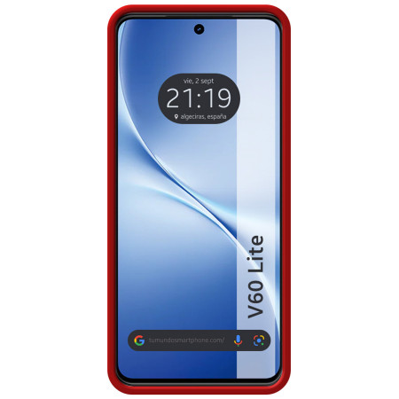 Funda Silicona Líquida Ultra Suave para Vivo V60 Lite 5G color Roja