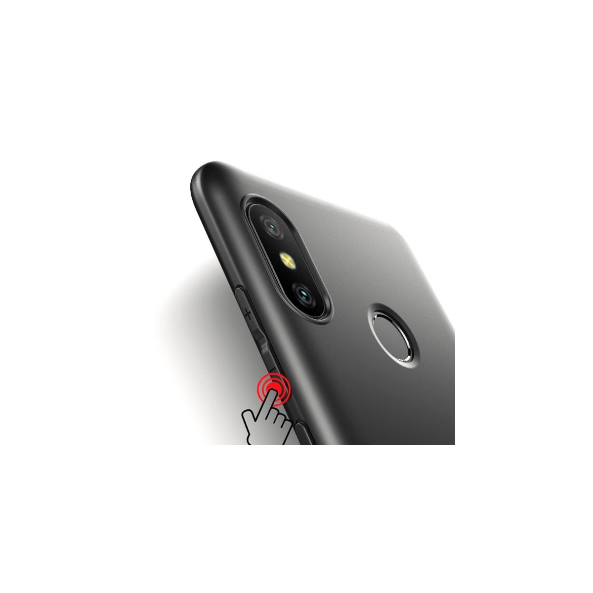 Funda Gel Tpu Tipo Mate Negra para Xiaomi Mi Max 3