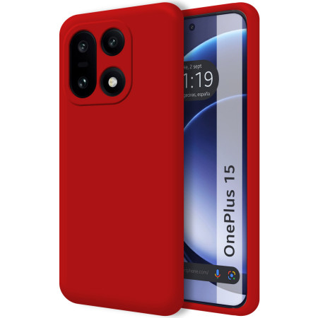 Funda Silicona Líquida Ultra Suave para Oneplus 15 5G color Roja