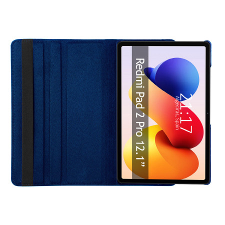 Funda Giratoria 360 para Xiaomi Redmi Pad 2 Pro color Azul