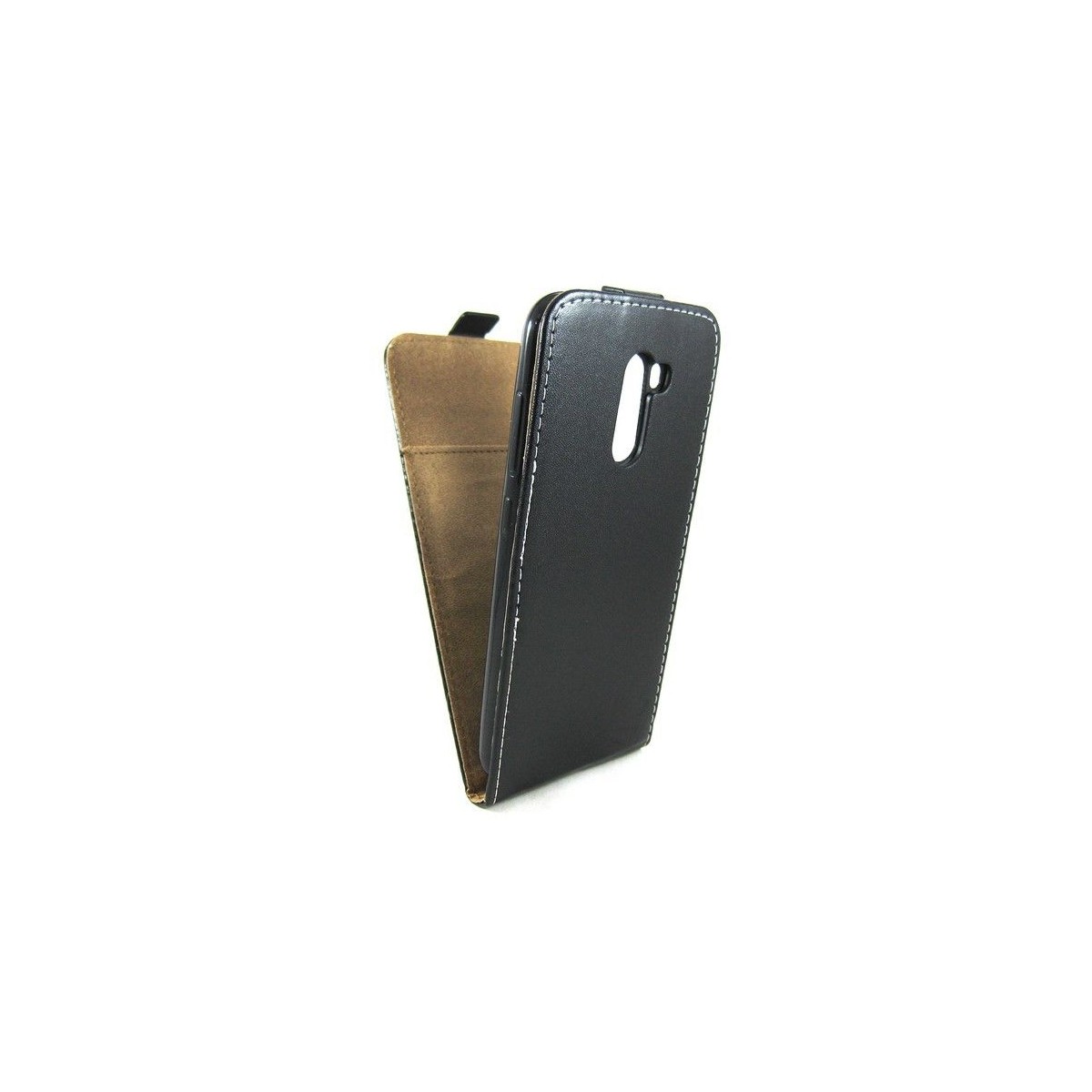 Funda Piel Premium Negra Ultra-Slim para Xiaomi Pocophone F1