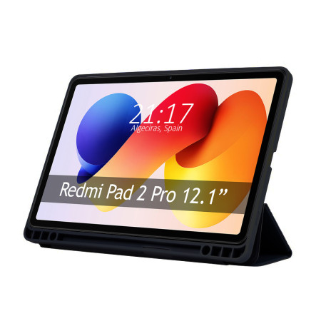 Funda con tapa Smart para Xiaomi Redmi Pad 2 Pro color Negra