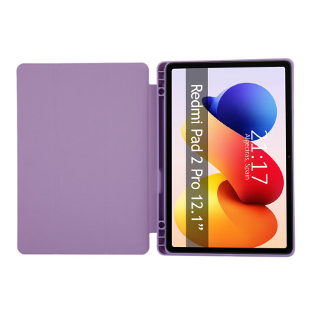 Funda con tapa Smart para Xiaomi Redmi Pad 2 Pro color Morada