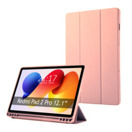 Funda con tapa Smart para Xiaomi Redmi Pad 2 Pro color Rosa