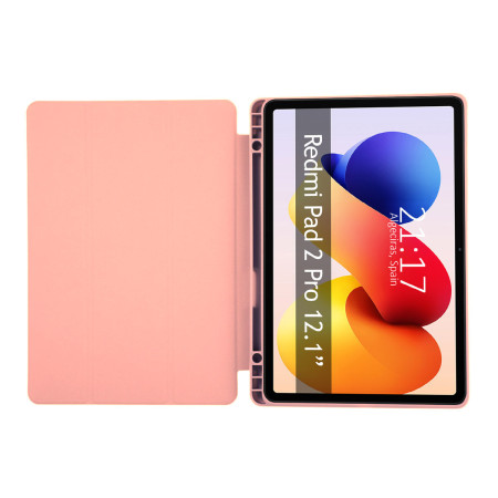 Funda con tapa Smart para Xiaomi Redmi Pad 2 Pro color Rosa