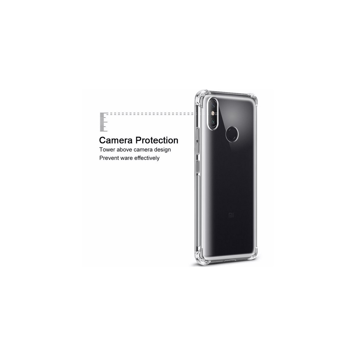 Funda Gel Tpu Anti-Shock Transparente para Xiaomi Redmi Note 6 Pro