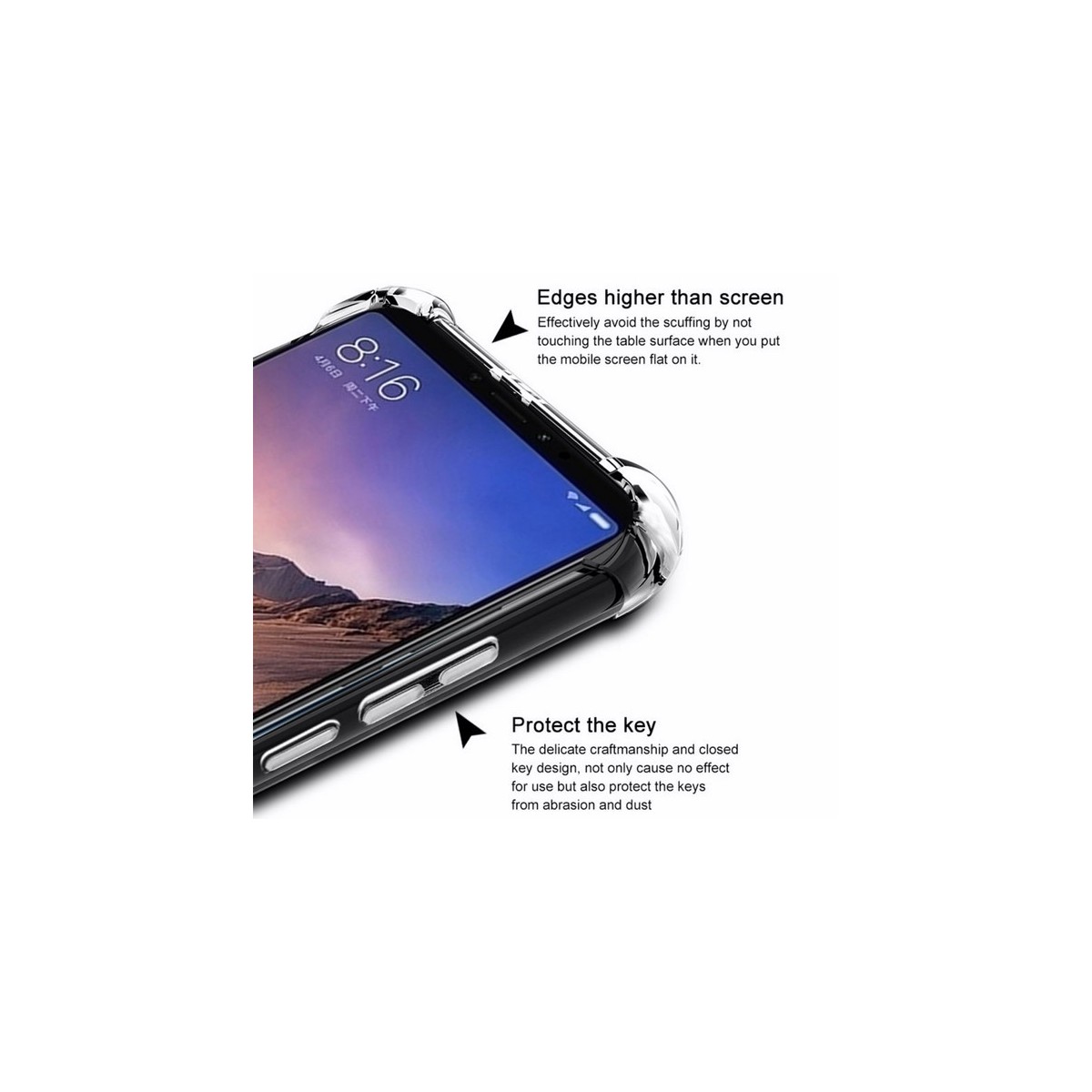 Funda Gel Tpu Anti-Shock Transparente para Xiaomi Redmi Note 6 Pro