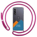 Personaliza tu Funda Colgante Transparente para Oneplus Nord 5 5G con Cordon Rosa Fucsia Dibujo Personalizada