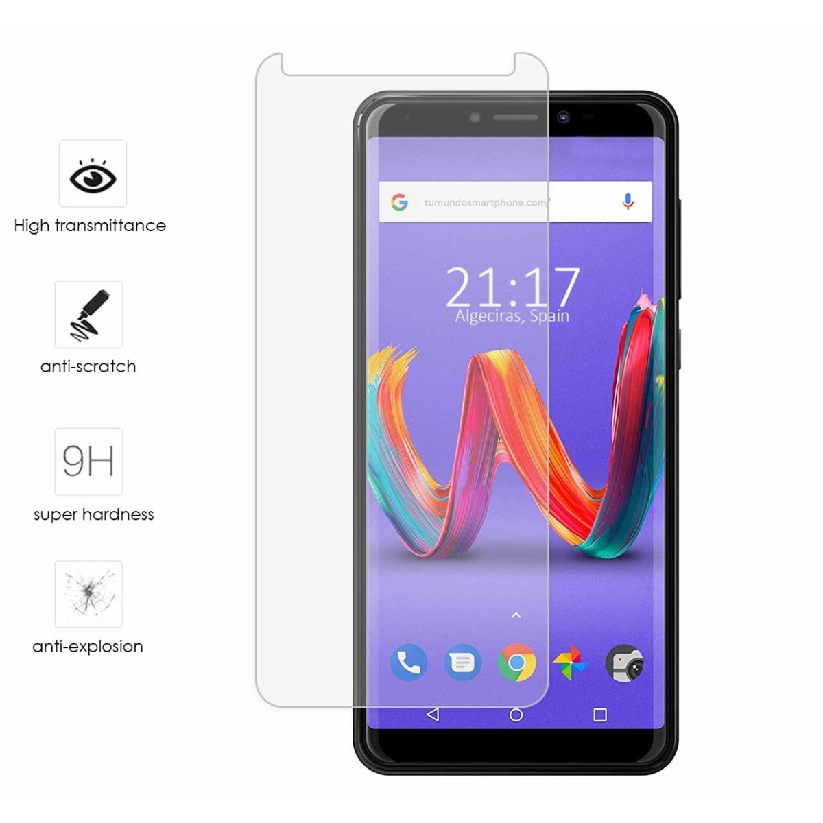 Protector Cristal Templado para Wiko Harry2 Vidrio