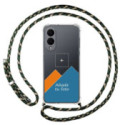 Personaliza tu Funda Colgante Transparente para Samsung Galaxy S25 Edge 5G con Cordon Verde / Dorado Dibujo Personalizada