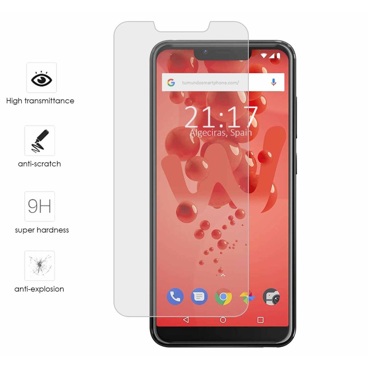 Protector Cristal Templado para Wiko View2 Plus Vidrio