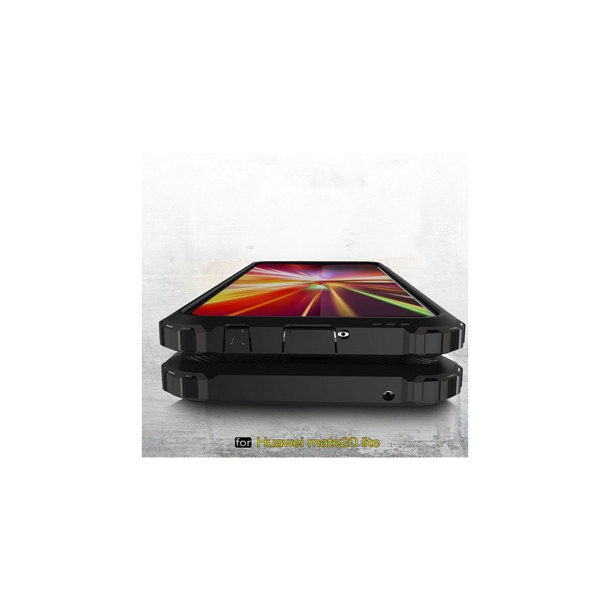 Funda Tipo Hybrid Tough Armor (Pc+Tpu) Negra para Huawei Mate 20 Lite