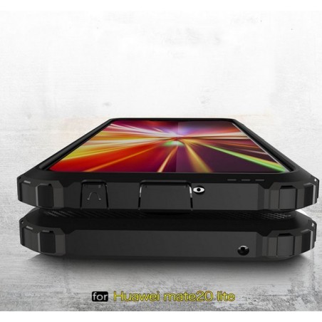Funda Tipo Hybrid Tough Armor (Pc+Tpu) Negra para Huawei Mate 20 Lite