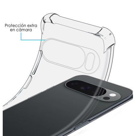 Funda Silicona Antigolpes Transparente para Google Pixel 10 Pro XL 5G