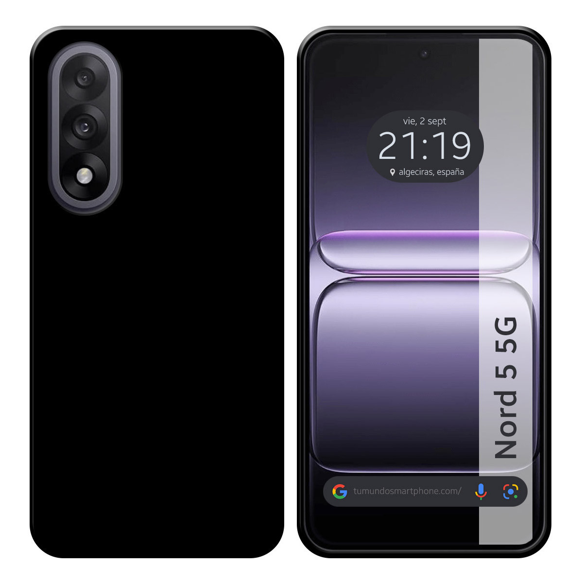 Funda Silicona Gel TPU Negra para Oneplus Nord...