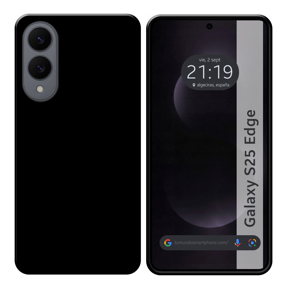 Funda Silicona Gel TPU Negra para Samsung...