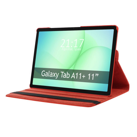Funda Giratoria 360 para Samsung Galaxy Tab A11+ Plus color Roja