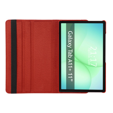 Funda Giratoria 360 para Samsung Galaxy Tab A11+ Plus color Roja