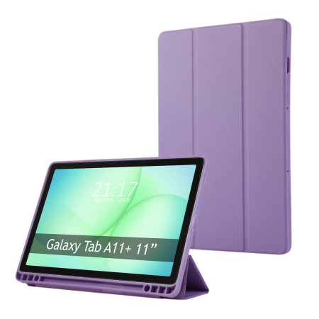 Funda con tapa Smart para Samsung Galaxy Tab A11+ Plus color Morada