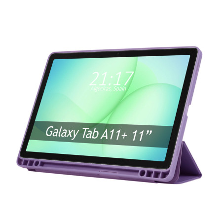 Funda con tapa Smart para Samsung Galaxy Tab A11+ Plus color Morada