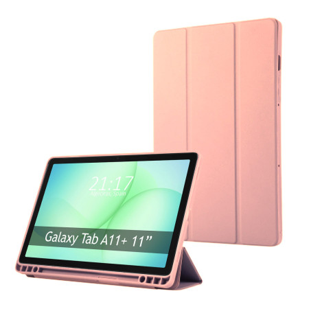 Funda con tapa Smart para Samsung Galaxy Tab A11+ Plus color Rosa