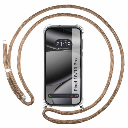 Funda Colgante Transparente para Google Pixel 10 / 10 Pro 5G con Cordon Camel